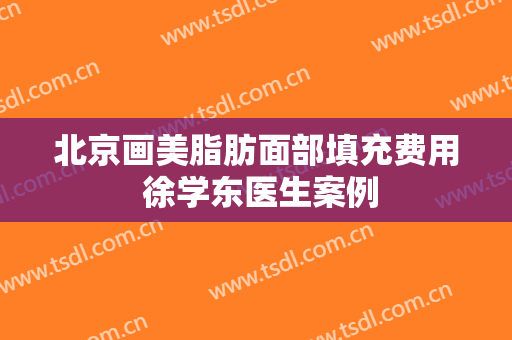 北京画美脂肪面部填充费用 徐学东医生案例