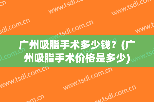 广州吸脂手术多少钱？(广州吸脂手术价格是多少)