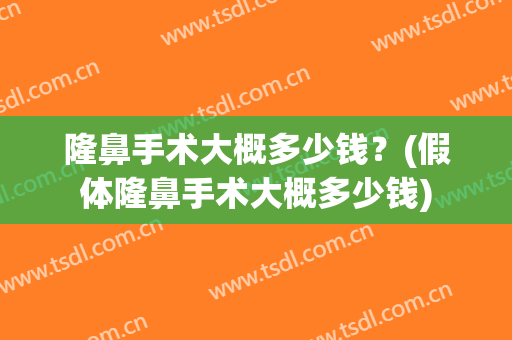 隆鼻手术大概多少钱？(假体隆鼻手术大概多少钱)
