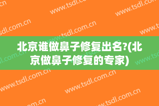 北京谁做鼻子修复出名?(北京做鼻子修复的专家)