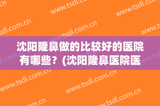 沈阳隆鼻做的比较好的医院有哪些？(沈阳隆鼻医院医生排行)