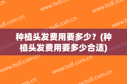 种植头发费用要多少？(种植头发费用要多少合适)