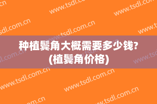 种植鬓角大概需要多少钱?(植鬓角价格)