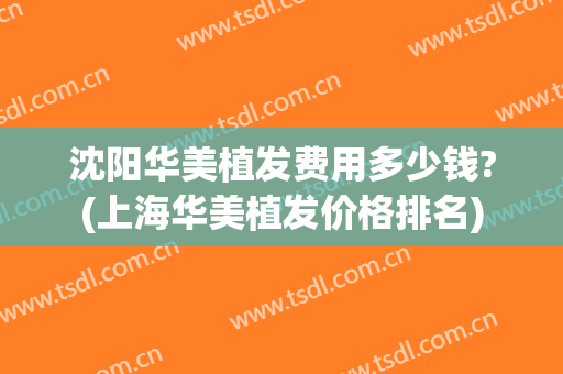沈阳华美植发费用多少钱?(上海华美植发价格排名)