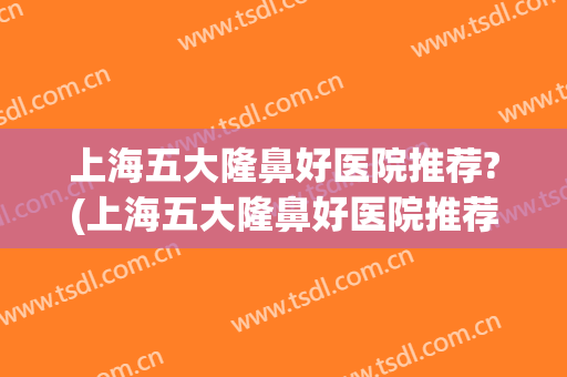 上海五大隆鼻好医院推荐?(上海五大隆鼻好医院推荐医生)
