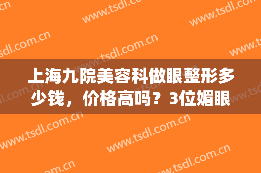 上海九院美容科做眼整形多少钱，价格高吗？3位媚眼专家，价目表揭露！(上海九院整形眼袋多少钱)