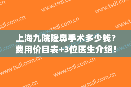 上海九院隆鼻手术多少钱？费用价目表+3位医生介绍！干货指南~(上海九院隆鼻子大概多少费用)