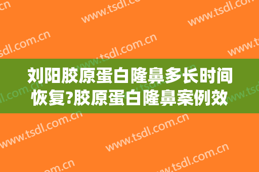 刘阳胶原蛋白隆鼻多长时间恢复?胶原蛋白隆鼻案例效果对比图_上海交通大学医学院附属第九人民医院