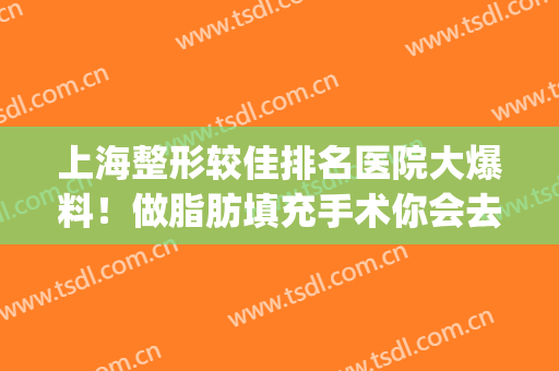 上海整形较佳排名医院大爆料！做脂肪填充手术你会去谁家？(上海哪家整形医院吸脂最好)