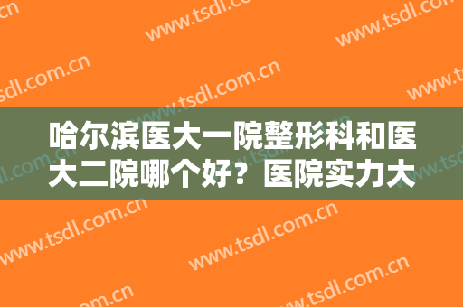 哈尔滨医大一院整形科和医大二院哪个好？医院实力大PK，附坐诊医生名单