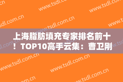 上海脂肪填充专家排名前十！TOP10高手云集：曹卫刚、张路等多位九院医生在内！