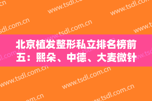 北京植发整形私立排名榜前五：熙朵、中德、大麦微针|含收费价格表(大麦微针植发全国有多少家)