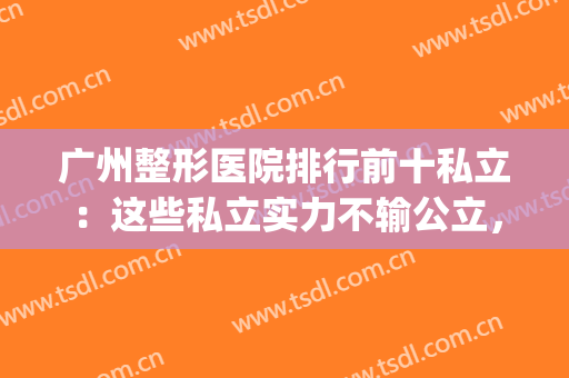 广州整形医院排行前十私立：这些私立实力不输公立，点击查看！(广州排名前十的整形医院)
