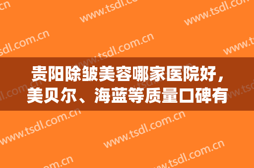 贵阳除皱美容哪家医院好，美贝尔、海蓝等质量口碑有保障！(贵阳市美贝尔医疗美容)