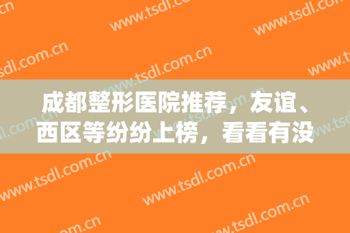 成都整形医院推荐，友谊、西区等纷纷上榜，看看有没有你心仪的？(成都那就整形医院好)