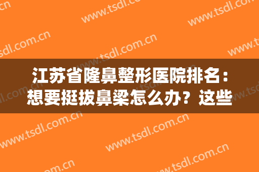 江苏省隆鼻整形医院排名：想要挺拔鼻梁怎么办？这些医院来帮你！(隆鼻整形整容医院)