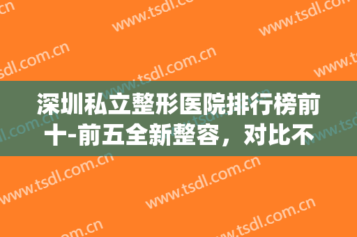 深圳私立整形医院排行榜前十-前五全新整容，对比不踩雷！(深圳排名前十的整形医院)