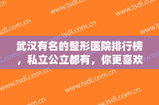 武汉有名的整形医院排行榜，私立公立都有，你更喜欢哪家医院呢？(武汉私立三甲整形医院排名榜)