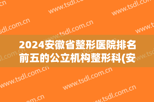 2024安徽省整形医院排名前五的公立机构整形科(安徽公立医院整形哪家好)