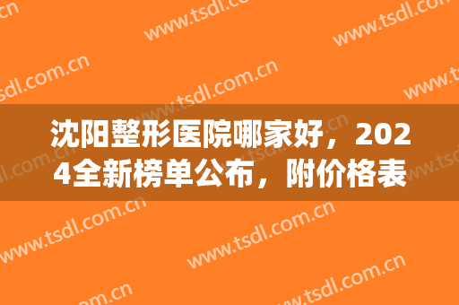 沈阳整形医院哪家好，2024全新榜单公布，附价格表一览(沈阳整形医院排名第一)