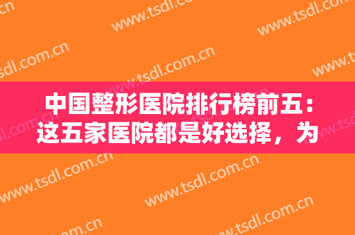 中国整形医院排行榜前五：这五家医院都是好选择，为您的整形之路保驾护航