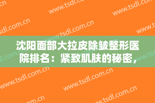 沈阳面部大拉皮除皱整形医院排名：紧致肌肤的秘密，这些医院来告诉你！