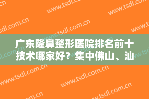 广东隆鼻整形医院排名前十技术哪家好？集中佛山、汕头、珠海、深圳等五大城市！