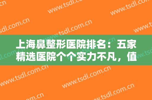 上海鼻整形医院排名：五家精选医院个个实力不凡，值得选择！