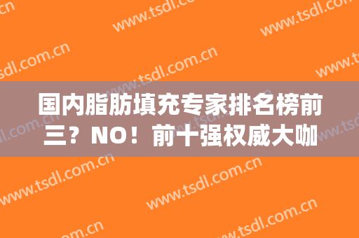 国内脂肪填充专家排名榜前三？NO！前十强权威大咖遍布各省！(脂肪填充专家排行)