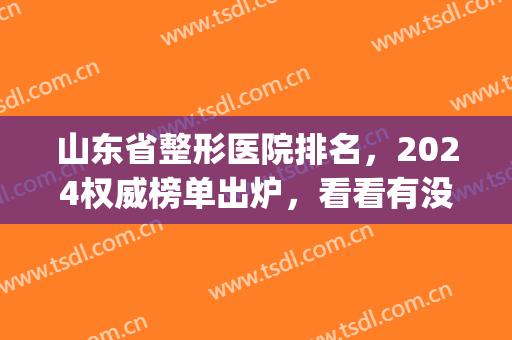 山东省整形医院排名，2024权威榜单出炉，看看有没有你心目中的医院！(山东整形医院排名第一)