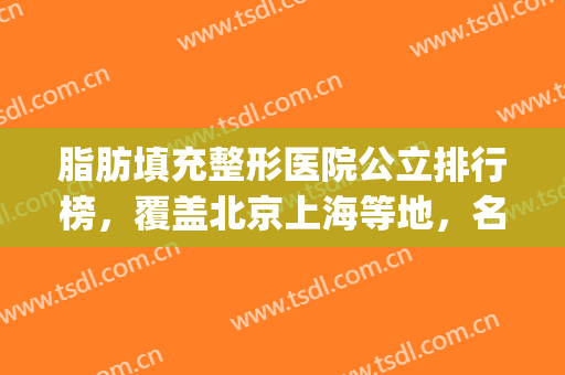 脂肪填充整形医院公立排行榜，覆盖北京上海等地，名气享誉全国！(上海脂肪填充整形医院哪个好)