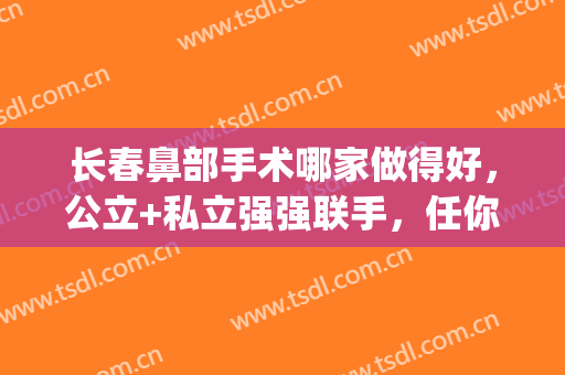 长春鼻部手术哪家做得好，公立+私立强强联手，任你选！(长春做鼻子哪个医院最好)