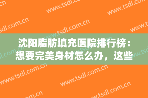 沈阳脂肪填充医院排行榜：想要完美身材怎么办，这些医院来帮你！(沈阳杏林脂肪填充好吗)