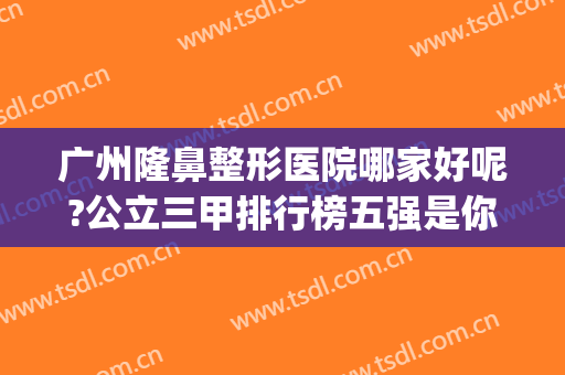 广州隆鼻整形医院哪家好呢?公立三甲排行榜五强是你的不二之选(广州整形三甲医院排名前三的)