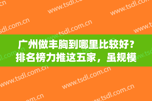 广州做丰胸到哪里比较好？排名榜力推这五家，虽规模小但实力也不差(广州丰胸哪个医生好)