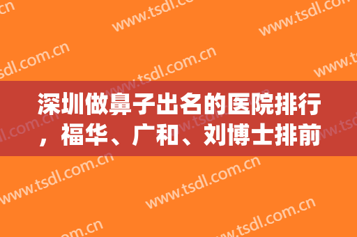 深圳做鼻子出名的医院排行，福华、广和、刘博士排前三？附价格表一览(广东做鼻子哪家医院好)