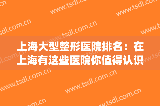 上海大型整形医院排名：在上海有这些医院你值得认识，来看看吧！(上海排名前五的整形医院)