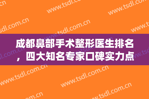 成都鼻部手术整形医生排名，四大知名专家口碑实力点评一览!(成都整形鼻子最好医生)