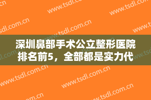深圳鼻部手术公立整形医院排名前5，全部都是实力代表，专注于隆鼻+修复