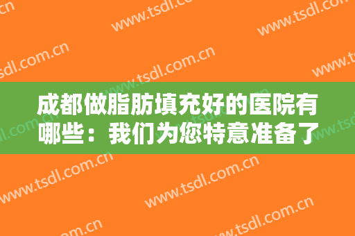 成都做脂肪填充好的医院有哪些：我们为您特意准备了这份榜单，来看看吧！