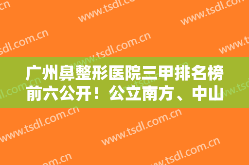 广州鼻整形医院三甲排名榜前六公开！公立南方、中山三院好评入围！价目表同步