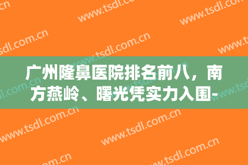 广州隆鼻医院排名前八，南方燕岭、曙光凭实力入围-附价格表(广州隆鼻最好的医院)