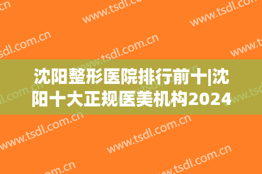 沈阳整形医院排行前十|沈阳十大正规医美机构2024新版(沈阳美容整形医院排名百度知道)