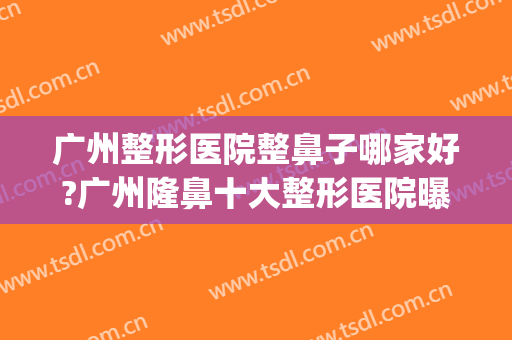 广州整形医院整鼻子哪家好?广州隆鼻十大整形医院曝光(广州整鼻子好的医院)