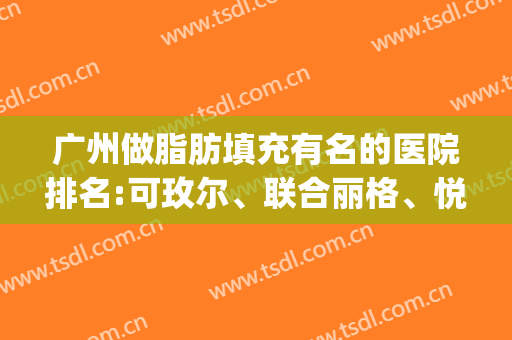 广州做脂肪填充有名的医院排名:可玫尔、联合丽格、悦美位居前三位(广州面部填充排行榜)