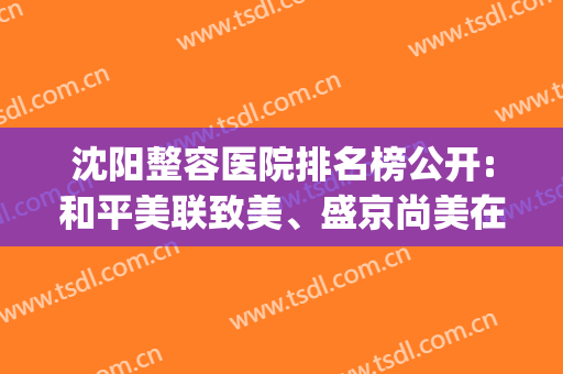 沈阳整容医院排名榜公开:和平美联致美、盛京尚美在前抢夺第一(沈阳盛京尚美整形)