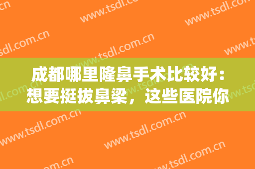 成都哪里隆鼻手术比较好：想要挺拔鼻梁，这些医院你怎能不认识(成都哪家医院隆鼻手术做的好)