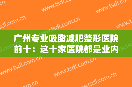 广州专业吸脂减肥整形医院前十：这十家医院都是业内突出，一定能帮到您！
