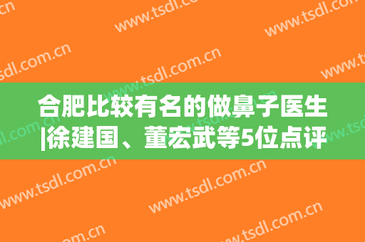 合肥比较有名的做鼻子医生|徐建国、董宏武等5位点评！附价格一览