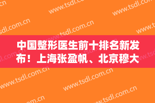 中国整形医生前十排名新发布！上海张盈帆、北京穆大力等介绍(上海整形专家排名)